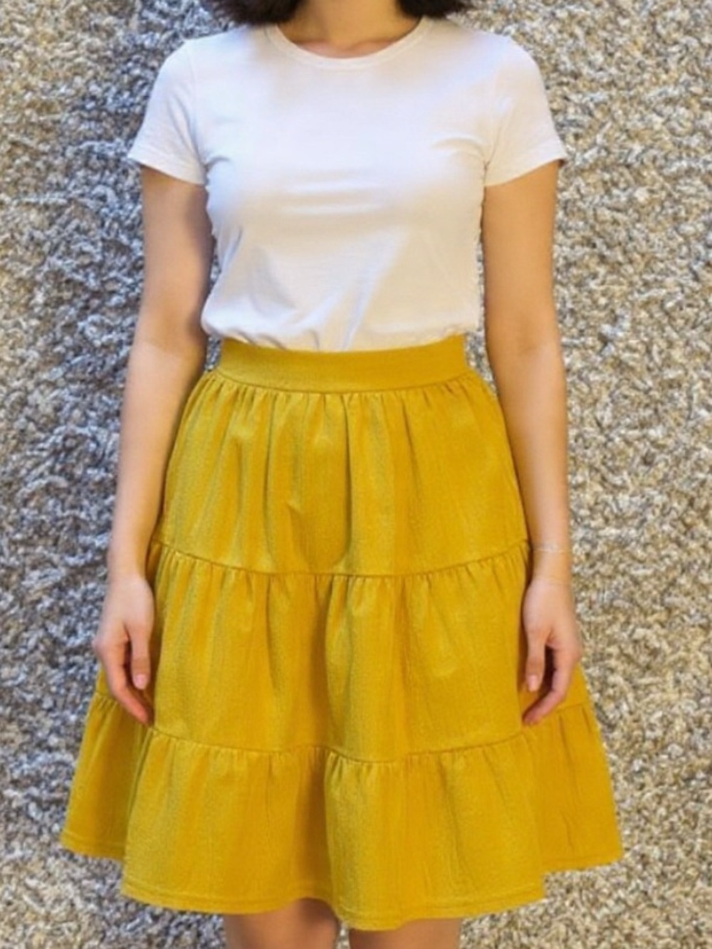 Elegant Mustard Yellow Women's Skirt